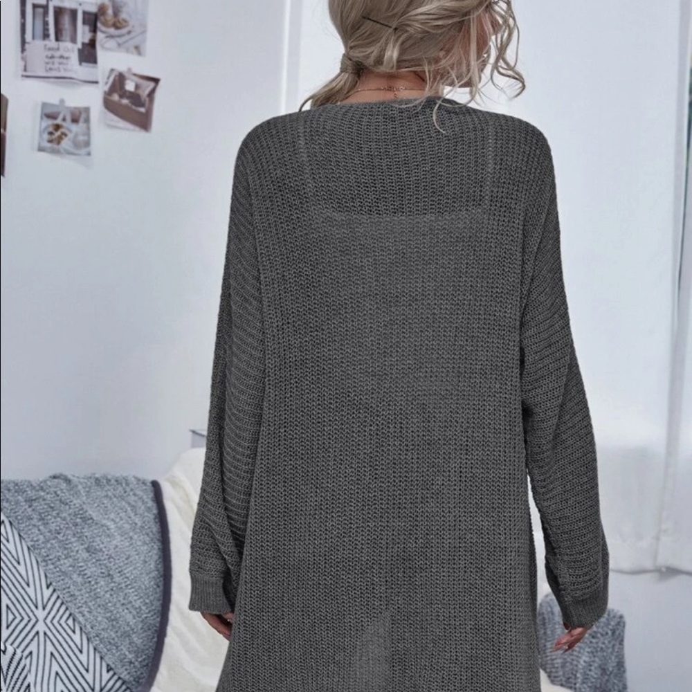 Grey knit cardigan - Picture 2 of 2